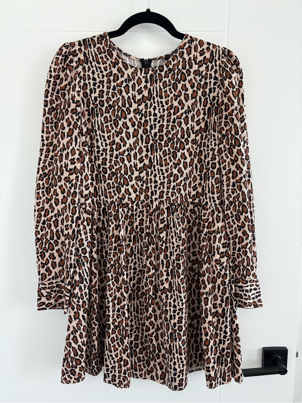 Zara Leopard Print Mini Babydoll Dress